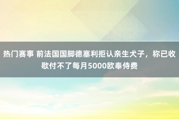 热门赛事 前法国国脚德塞利拒认亲生犬子，称已收歇付不了每月5000欧奉侍费